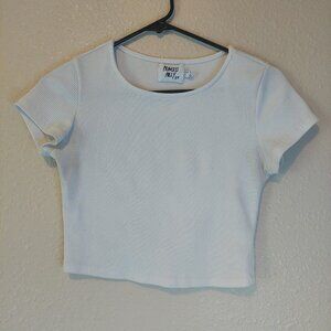 Princess Polly White Ribbed Crop Top Sz 4
